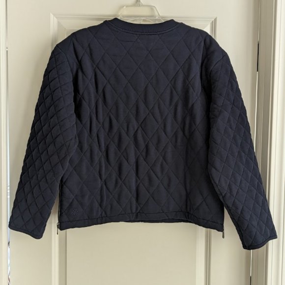 Athleta Retroplush Quilted Crew Sweatshirt, Navy, Medium - Picture 4 of 12